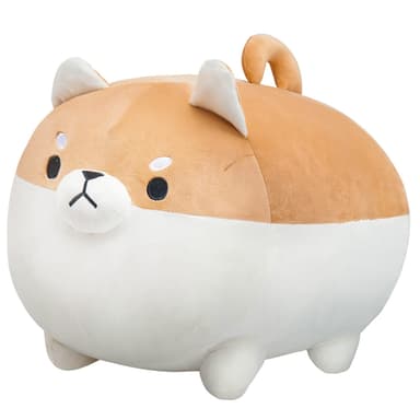 A picture of a fat puppy plushie.