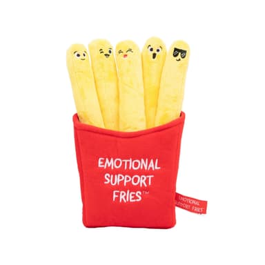 A picture of the emotional support fries plushie.